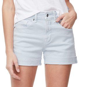Good American The Cuffed Cut-Off Shorts Baby Blue